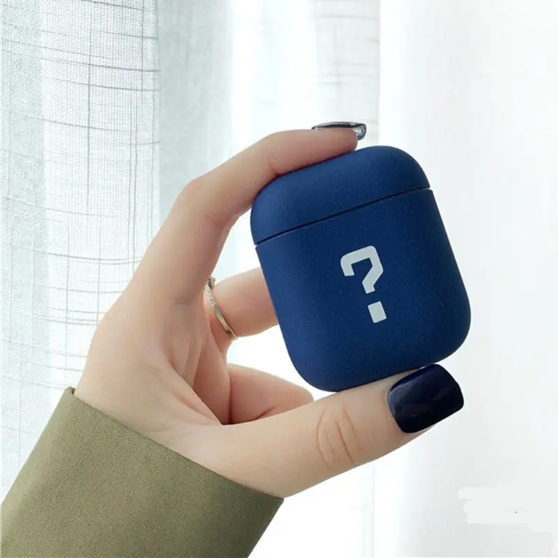 Применимо для airpods синий набор гарнитуры с вопросом силиконовый чехол l29k |