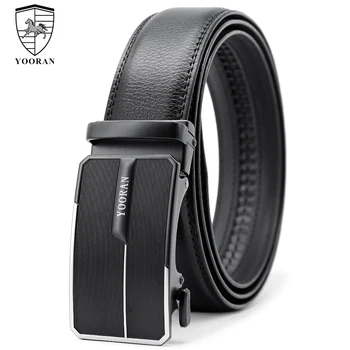 

YOORAN Men Belt Male Genuine Luxury Leather Belt High Quality Automatic Alloy Buckle for men ï¼ŒStrap Male Metal Automatic Buckle