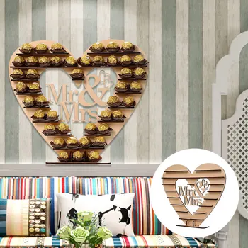 

Ferrero Rocher Mr & Mrs Heart-Shaped Banquet Chocolate Economic Party Holder Birthday Showing Stand Beautiful Gifts