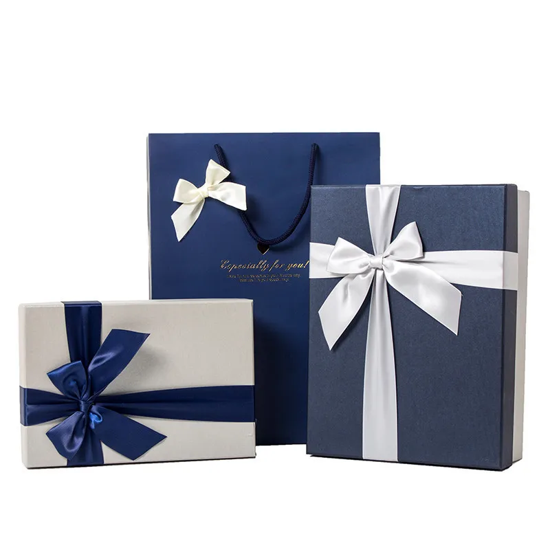 

Simple blue paper packaging gift box Birthday cajas de regalo cosmetic Valentine s Day коробка упаковка подарочная коробка пакет