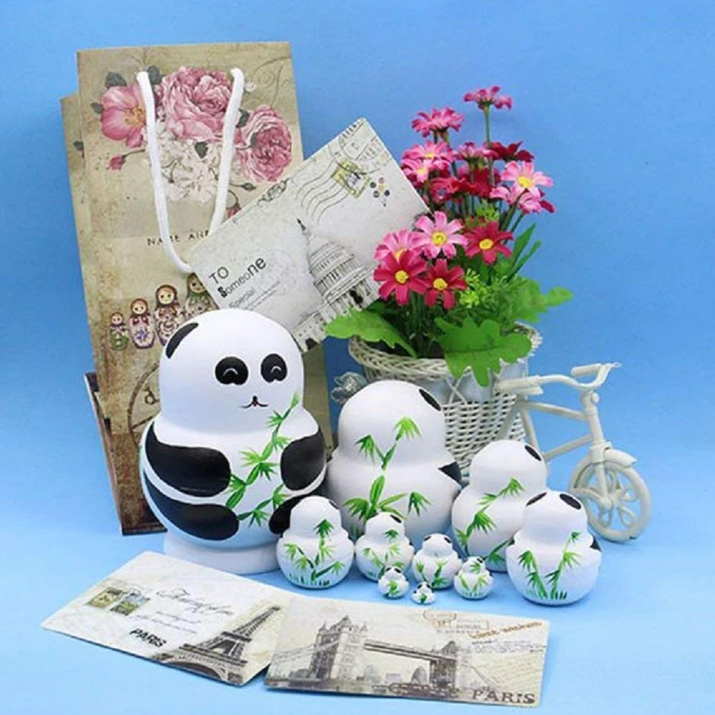 10P деревянные русские Матрешки, Matryoshka, набор кукол, игрушки, украшение, подарки, деревянные игрушки, детские поделки, кукла ручной работы, подарки для детей