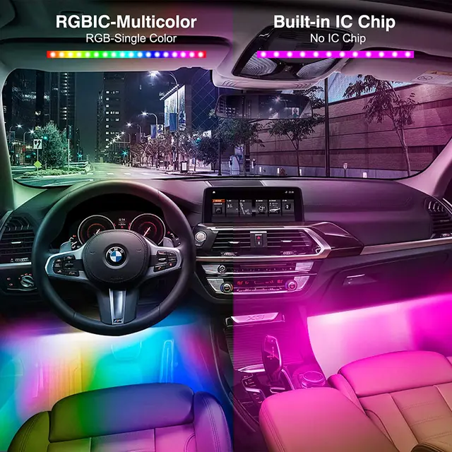 Car Interior Decorative LED Strip (With APP Control )