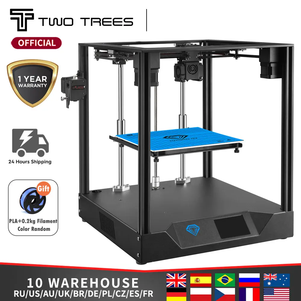 3D-принтер Twotrees SP-3 Impresora 3D 3 CORE XY запчасти для принтера DIY Kit TMC2208 MKS Полноцветный