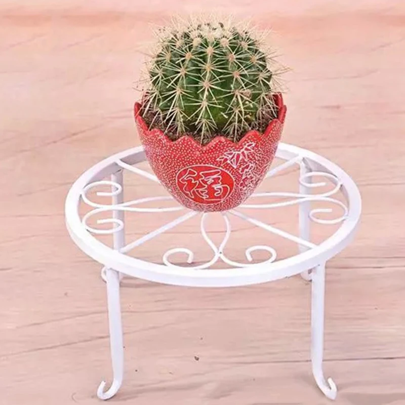 

Iron Plant Vase Stand Garden Decor Planter Holder Ceramic Flower Pot Shelf Rack