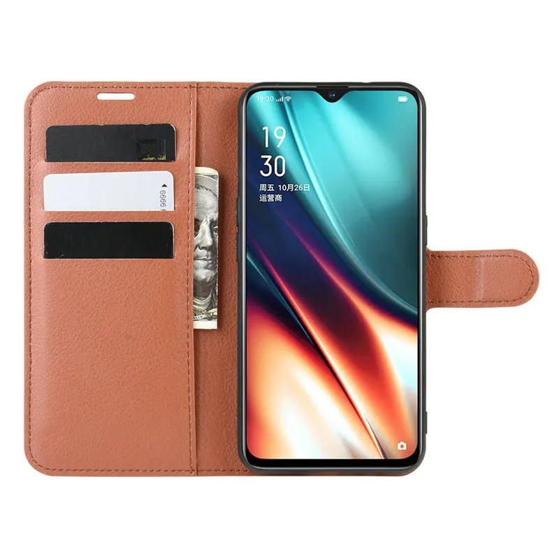 Роскошный кожаный чехол-книжка для Oppo K5 для Realme XT 730G для Realme X2 6,", Чехол-кошелек с подставкой