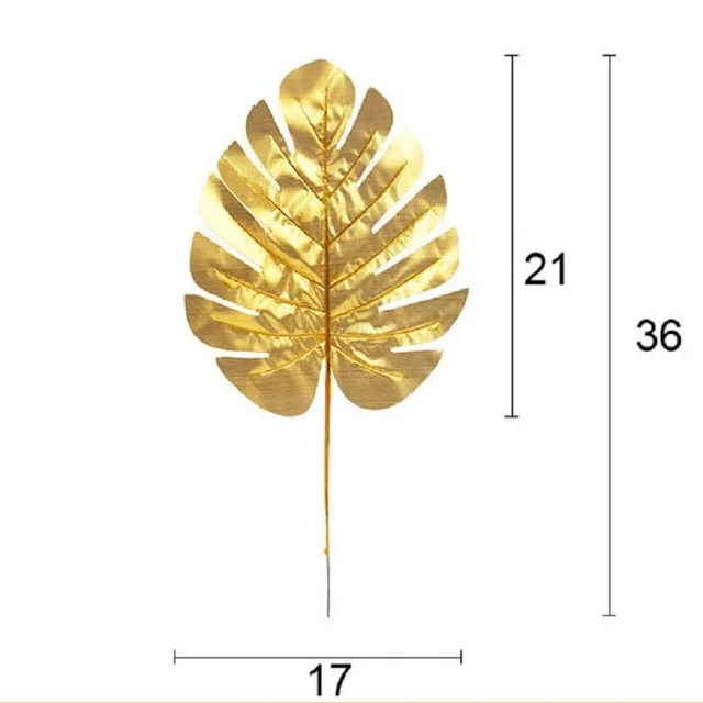 Gold Tropical Leaf Decorations (21 piece)
