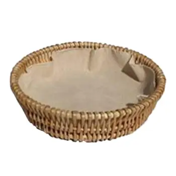 

Natural Bread Rattan Basket Fruit Bread Basket Tray Storage Rattan Basket & Liner Combo Home Kitchen Accessory Quick Delivery