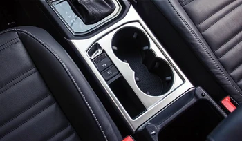 

For Volkswagen Touran 2016-2017 Accessories ABS Matte Front Watercup Holder Frame Cover Trim 1 Pc LHD