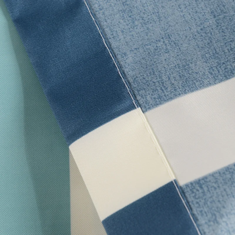 Полосатые шторы для ванной и душа из полиэстера с пластиковыми крючками