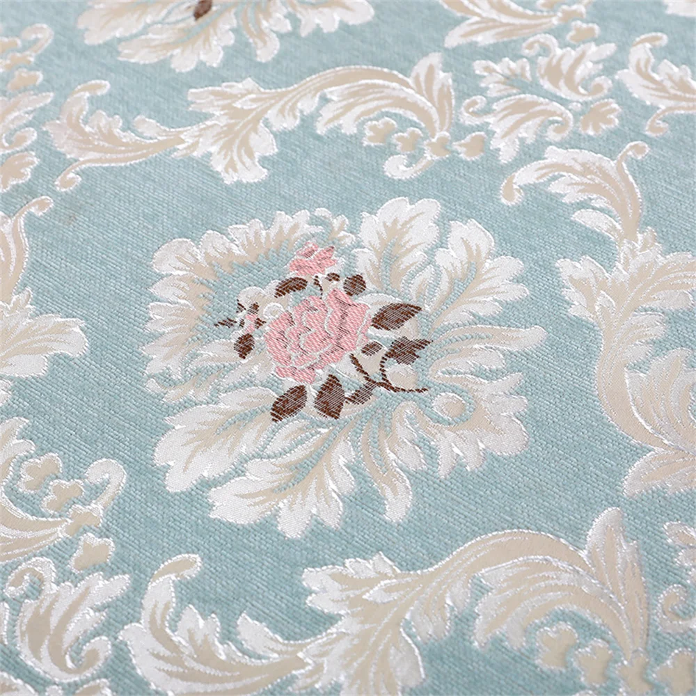 Luxury European Square Tablecloth Kitchen Lace Home TV Cabinet Coffee Table Cover Blue Pink Gray Coffee Restaurant Table Cover