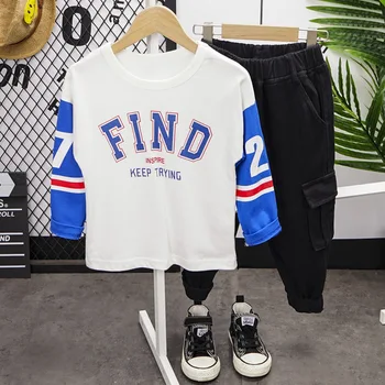 

Baby Clothing Sets Boys leisure suit Boys Tracksuits Kids Brand Sport Suits t-shirts Top+Pants 2pcs Set Children 2-7Years