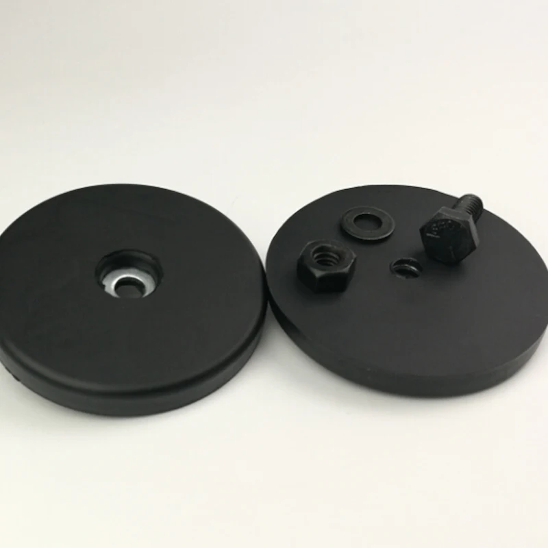 2 шт. D60mm Imanes супер сильный Неодимовый Магнит База с покрытием резина для камеры видео светодиодный сигнал Рабочая лампа Aimant