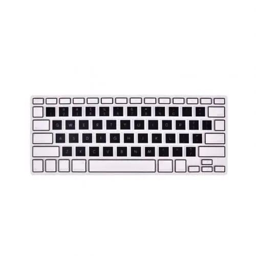 Силиконовый чехол для клавиатуры ноутбука пленка для Apple MacBook Air Pro - Цвет: Black for 11 inch