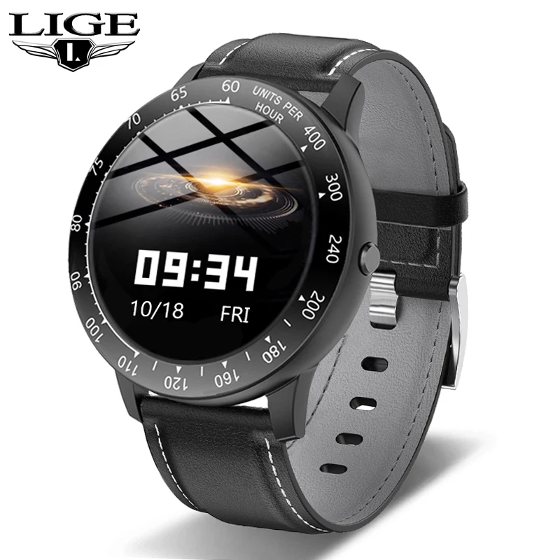 

LIGE IP68 Waterproof Smart Watch Men Women Sports Fitness Tracker LED Color Full Screen Touch For Android ios Health smartwatch