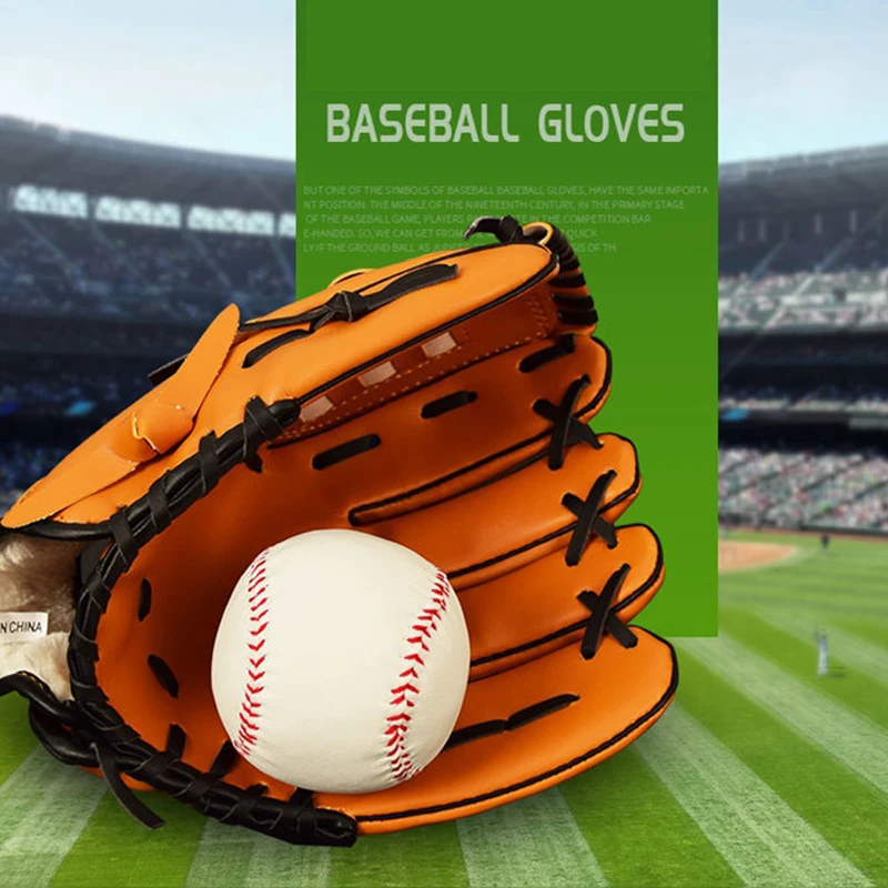 Baseball Glove Outdoor Sports Glove Softball Practice Equipment Size 9.5/10.5/11.5/12.5 Left Hand for Adult Man Woman Training