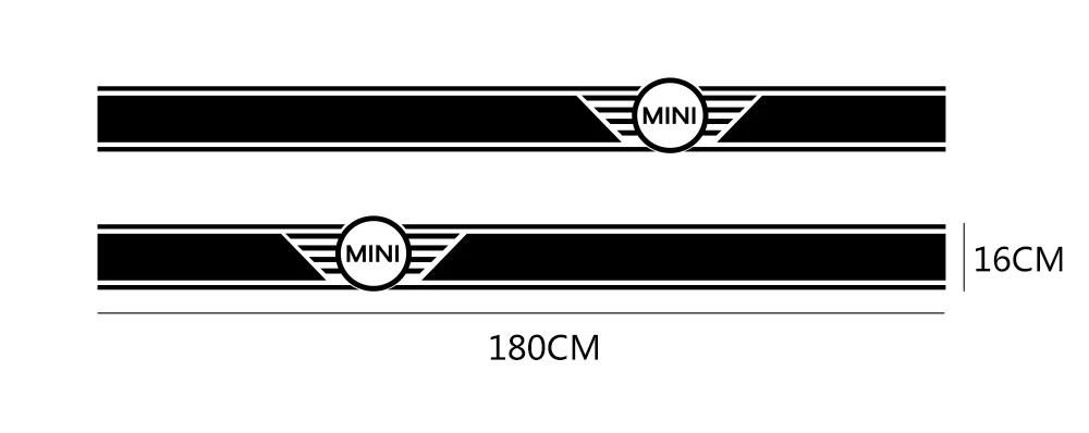 2 шт. автомобиль длинной стороне Стикеры для Mini Cooper R56 R57 R58 R50 R52 R53 R59 R61 Countryman R60 F60 F55 F56 F54 тюнинг автомобильные аксессуары