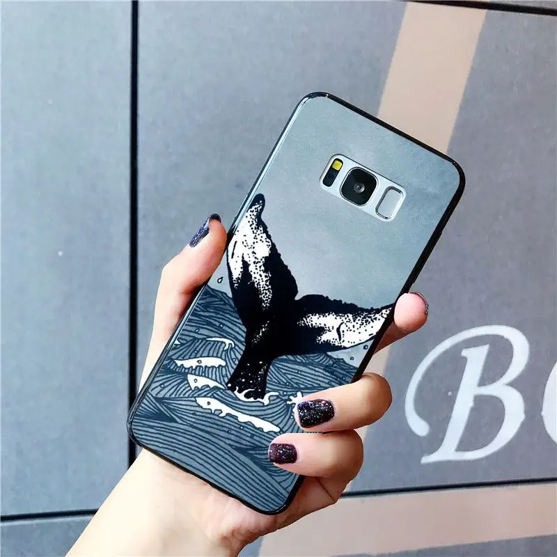 Babaite Killer Whales акварельный принт океанские животные чехол для телефона для samsung Galaxy S10E S7 Edge S9 S8 S10plus S6 S10Lite S5 M10