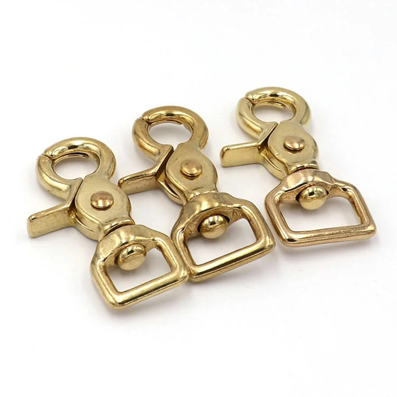 Dog Buckle Bag Backpack Hook Buckle Handmade Pet Belt Hook Buckle Bag Leather Accessories 011 High-quality Brass