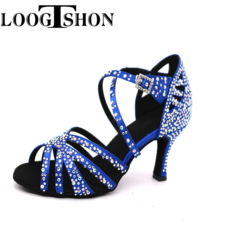 Loogtshon Women Dance Boots for Ladies High Heel Flannel Ballroom Modern Dance Shoes RED Gilrs Soft Sole Bachata Salsa dance shoes