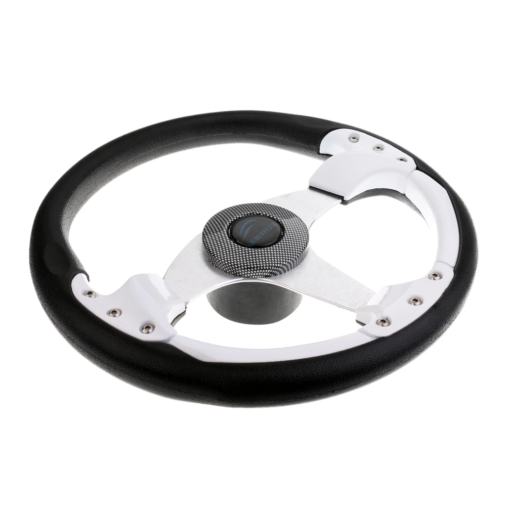 

34cm Aluminum Alloy 3 Spoke 3/4'' Marine Boat Steering Wheel With Center Cap
