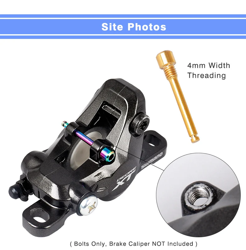 Deemount 2 шт. M4 26 мм длина титановые болты для велосипеда гидравлические дисковые Тормозные колодки Ti резьбовые шпильки Instert W/Шестигранная розетка