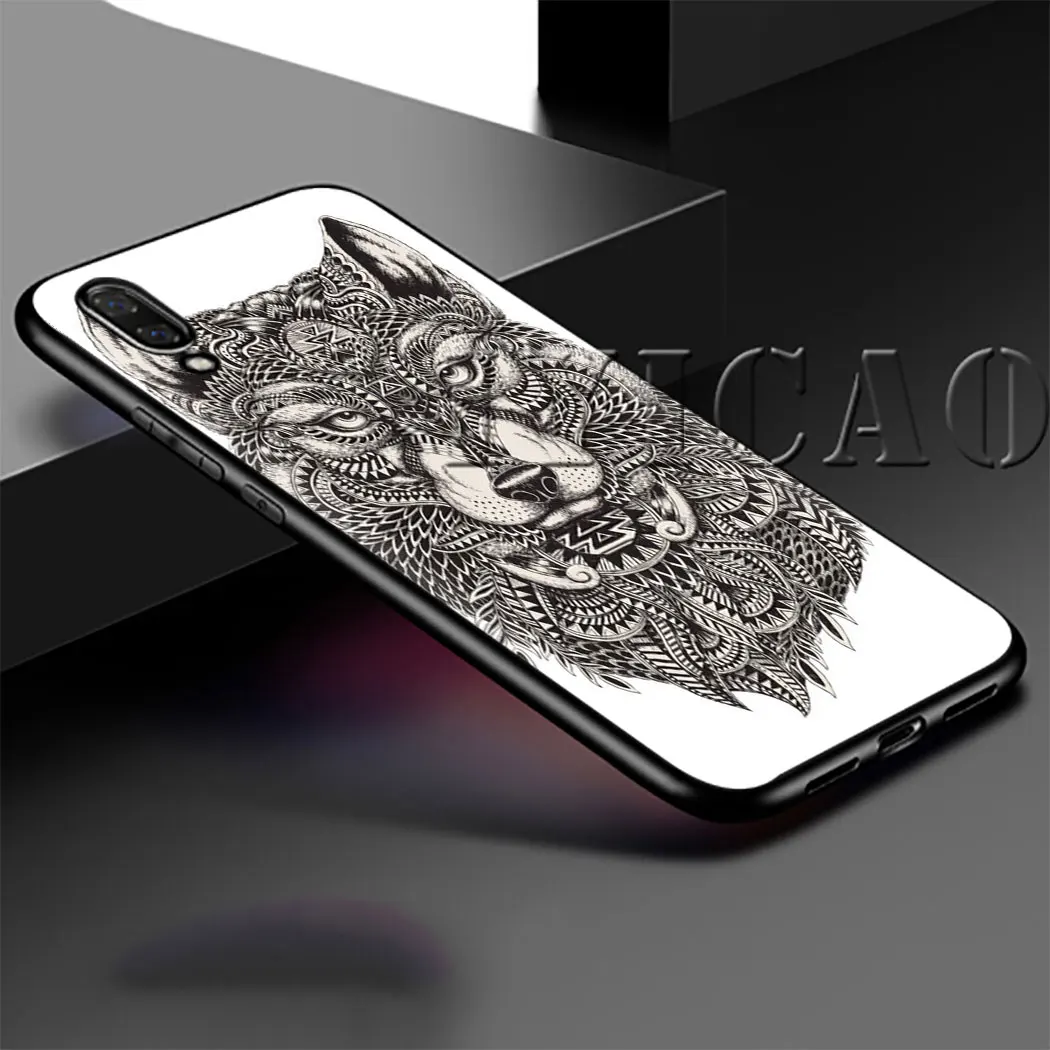 Мягкий чехол Wolf для huawei P20 Lite P20 Pro P30 P30 Lite P30 Pro P Smart P Smart Z P Smart Plus
