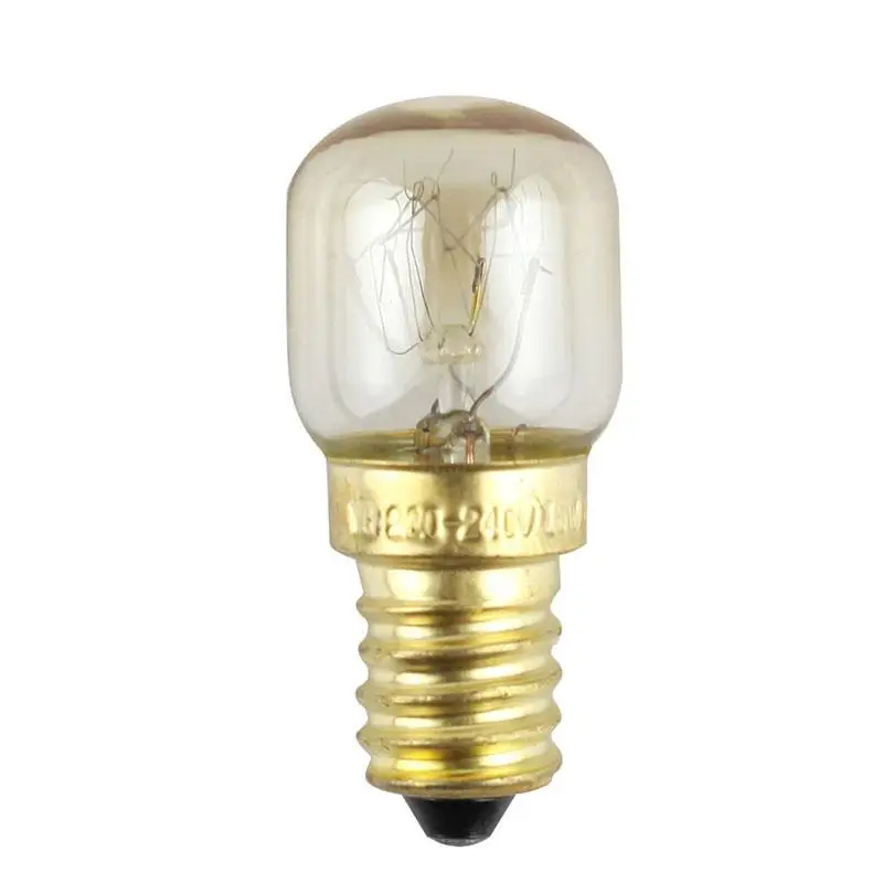 Brass 15W 220v E14 Светодиодный светильник, лампочки, 300 градусов, высокая термостойкость, лампочки для микроволновой печи, кухонная лампа, Соляной Светильник, промышленный Декор - Цвет: Brass 15W