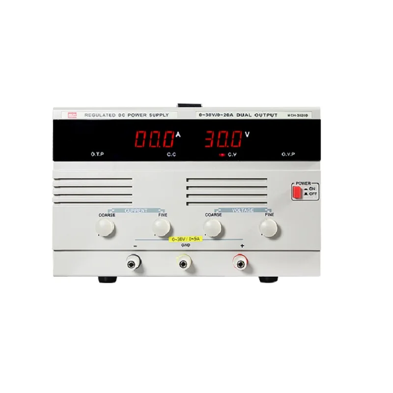 

MCH-3020D 30V 20A DC Power Supply Single Channel 0-30V 0-20A Adjustable Linear DC Power Supply Bench Power Supply