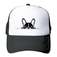 Мужская и женская Регулируемая французская бульдог Дальнобойщик Кепка Молодежная сетчатая шляпа