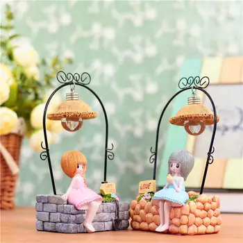 

Novelty lights Night Light Resin Craft girl Home Desktop Table Lamp fairy girl Figurines led night lamp Birthday Gifts for kids