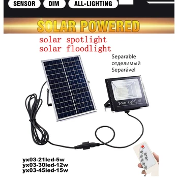 

LED Solar Light Waterproof Outdoors Garden Solar Power Light Street Wall Lighting Lamp remote timer split mount indoor home secu