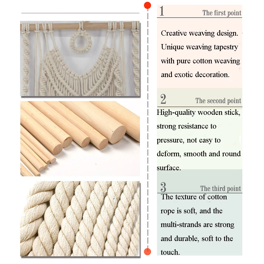 Pretty Macrame Boho Style Decorative Tapestry Retro Room Home Hanging Decor Wedding Party Decor Women Gift iCraft