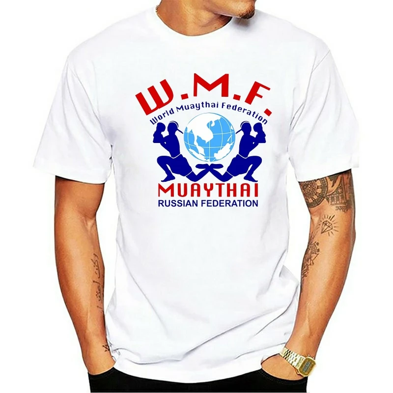 Новая WMF мировая футболка с логотипом муайтайской Федерации кикбоксинга мужская