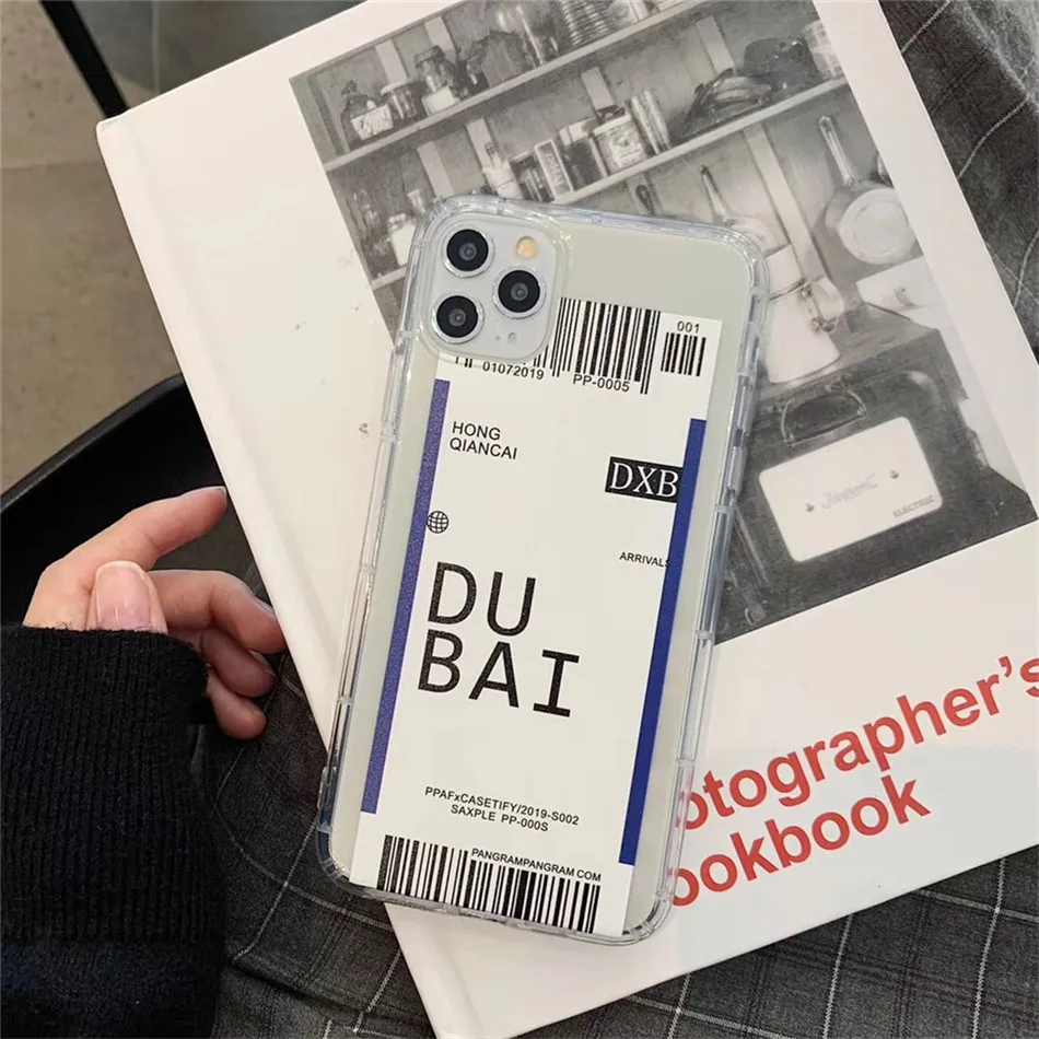 Lovebay дорожный ярлык страна чехол для телефона для iPhone 11 Pro Max 7 8 Plus X XR XS Max воздушный билет Письмо Мягкий ТПУ Прозрачный задний Чехол