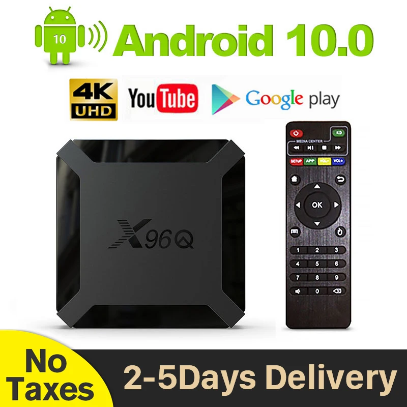 X96Q TV BOX Android10.0 Allwinner H313 Quad Core X96 Full HD 1080P 2.4G WiFi Smart tv 4k Media Player Android Set-Top Box X96 Q