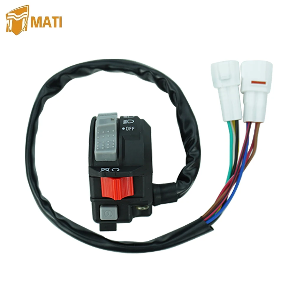 Левый переключатель на руль фара для запуска двигателя Yamaha YFZ450 YFZ 450 Warrior 350 гризли