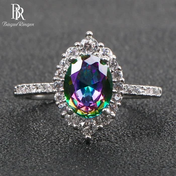 

Bague Ringen Trendy Topaz Ring for Women Charms Geometry Silver 925 Jewelry with Gemstones Delicate Female Birthday gift Party