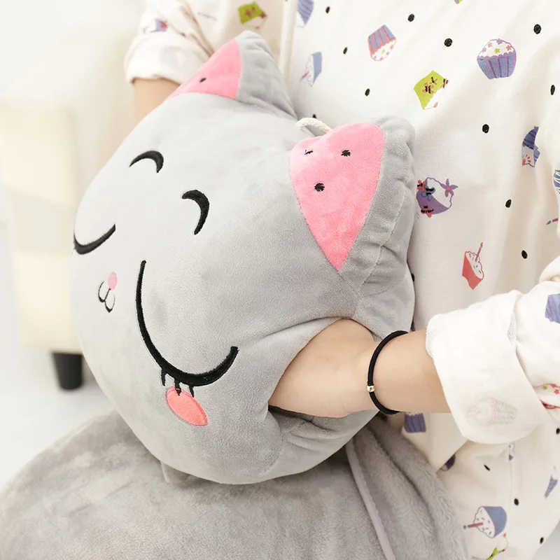 

Manufacturers Direct Selling Cute Dai Cat Pillow And Blanket Creative Office Nap Airable Blanket Multi-functional Car Folding Bl