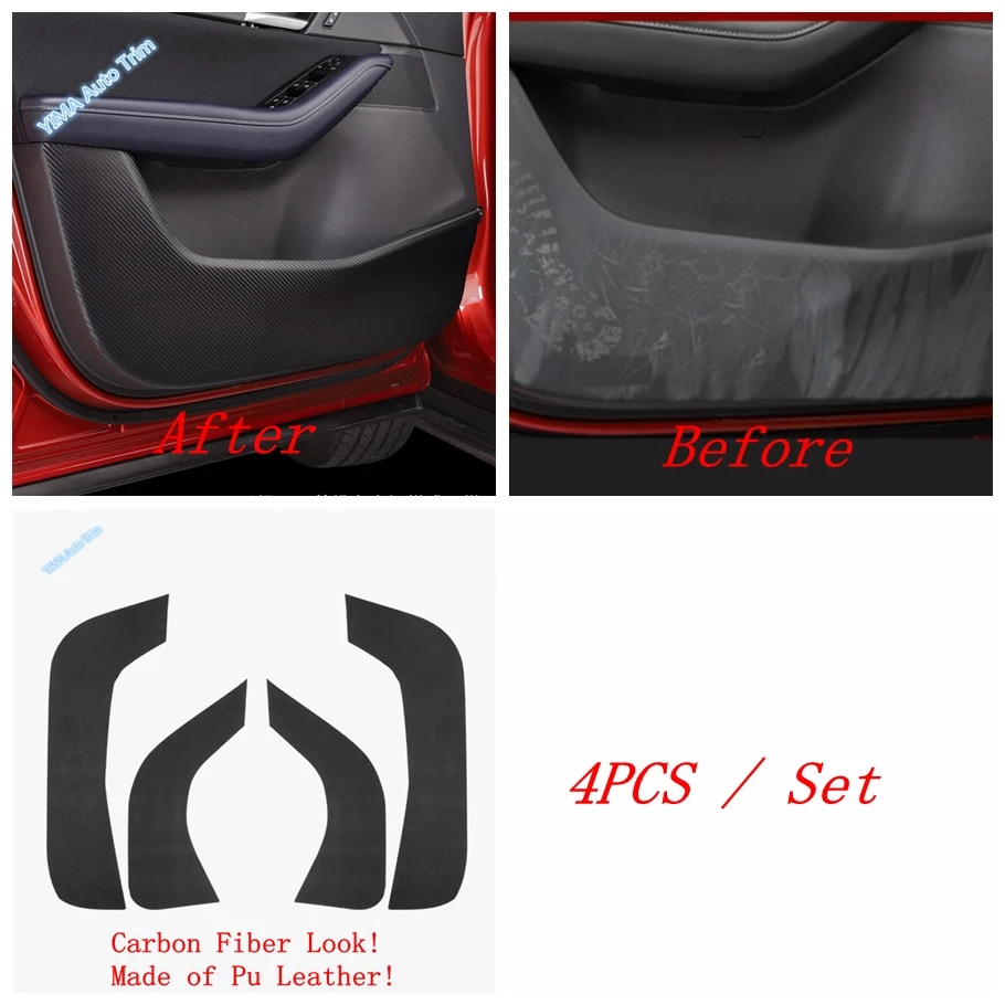 

Lapetus Car Door Anti Kick Anti-dirty Sticker Protective Cover Kit Carbon Fiber Look 4PCS Fit For Mazda CX-30 2020 2021