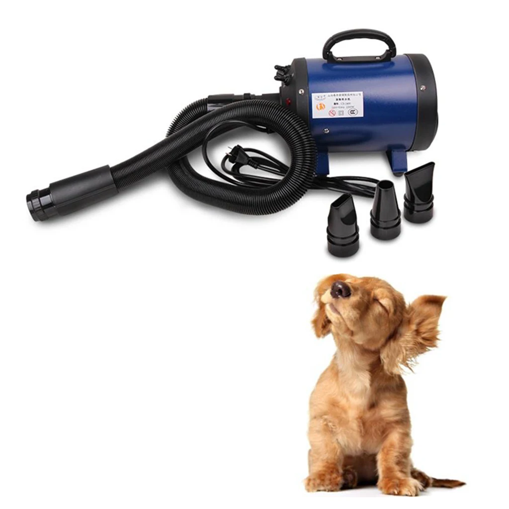 Stepless Adjustable Speed Pet Hair Force Dryer Dog Grooming Blower with Heater