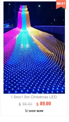 20set LED Net Light 1.5*1.5M/3*2M/6*4M 8 kinds of Patterns Weaving String Lights Christmas Garland Holiday Light Garden