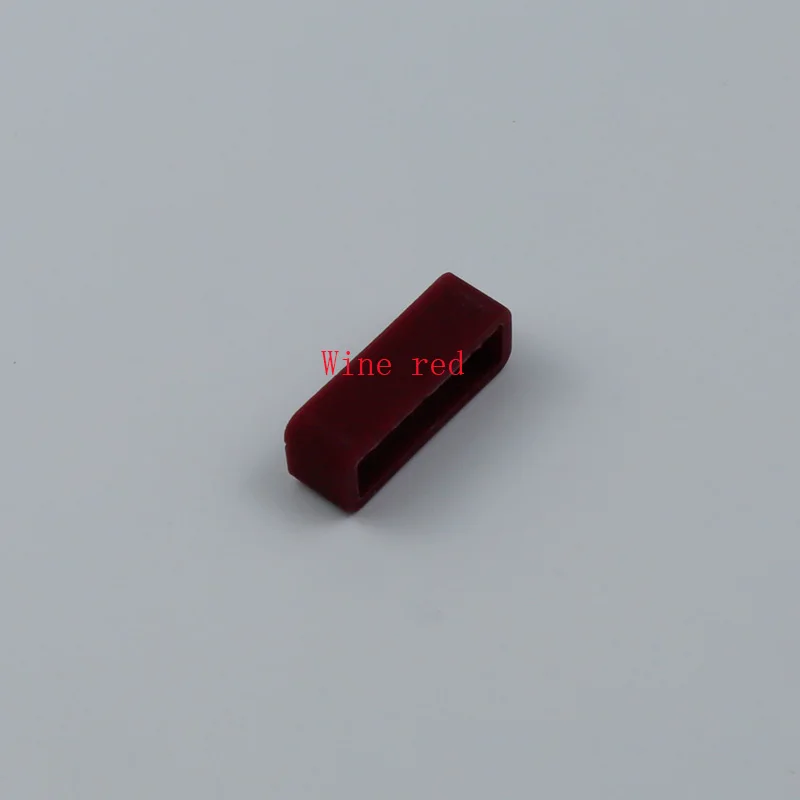 Wine red Аксессуары для часов 2 штуки силиконовый ремешок петля резиновое кольцо 12mm14mm16mm18mm19mm20mm22mm24mm26mm28mm30mm образец ремешка петля - Цвет ремешка: Wine red