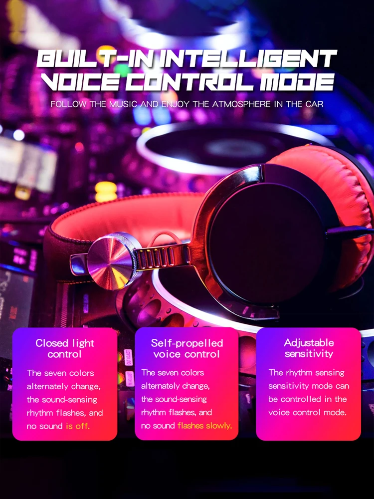 led car foot lamp Ambient lamp RGB neon lights usb/wireless remote/music control/Multiple modes Automotive interior decorative