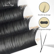 GLAMLASH V Form Ellipse Flache Split Tipps YY Wimpern Verlängerung Vorgefertigten Volumen Maquiagem Cílios Einzelne Seide V Typ 2D Wimpern
