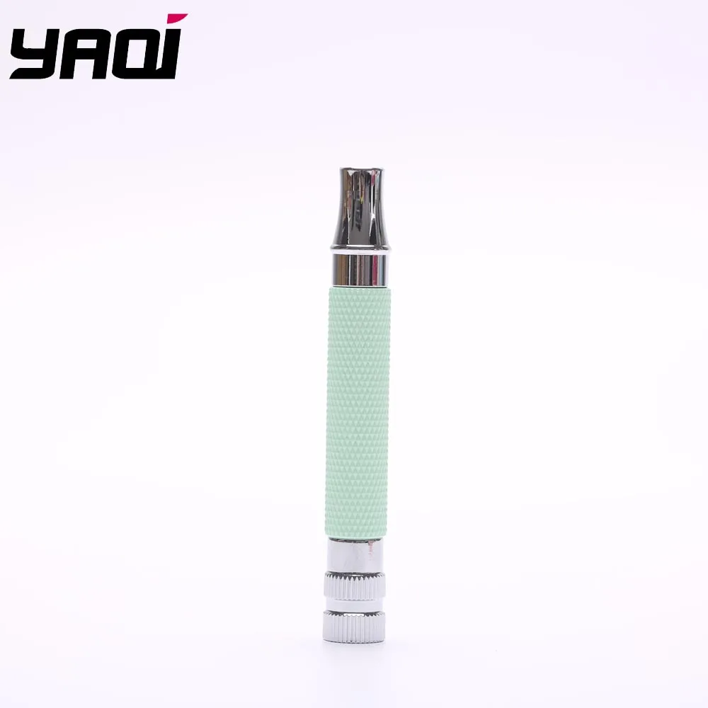 

Yaqi Pistachio Green and Chrome Color Brass Safety Razor Handle