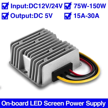 

Hot sale car voltage step down transformer 15A 75W / 20A 100W 30A 150W 12v / 24v to 5v dc/dc converter non-isolated converter