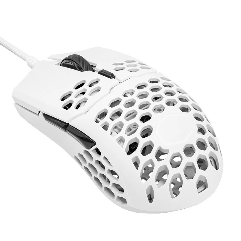 MM710 white Cooler Master MM710 53G игровая мышь Pixart PMW 3389 16000 dpi оптический датчик легкий сотовый корпус плетеный кабель Белый - Цвет: MM710 white