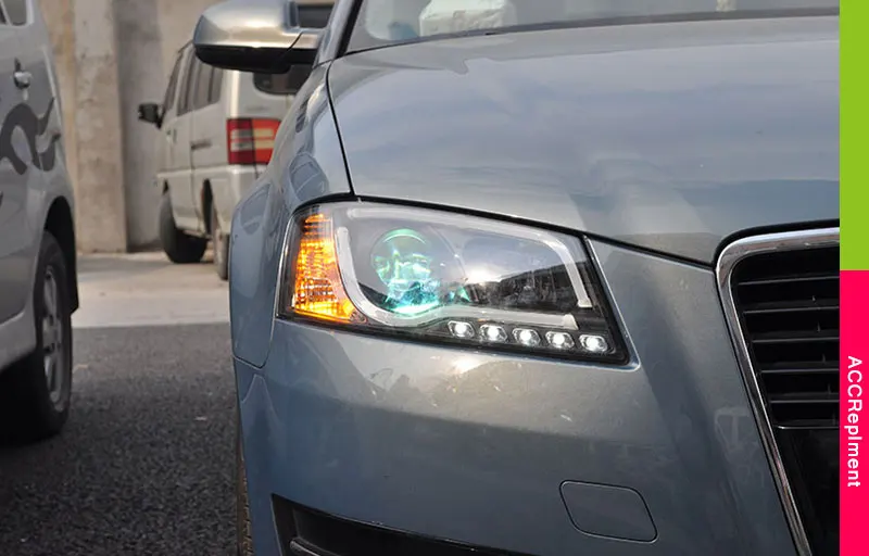 Автомобильный Стайлинг для Audi A3 фары 2008-2012 для Audi A3 Головной фонарь светодиодный DRL Объектив двойной луч H7 HID Xenon bi xenon объектив