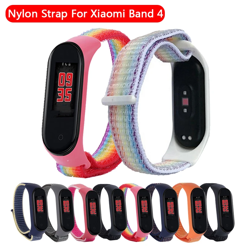 Нейлоновый Ремешок Для Xiaomi Band 4 3 сменный Браслет band 5 band3 спортивный дышащий