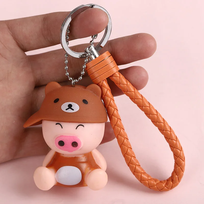 Мультяшный винил McDull Pig милая кукла-брелок для ключей Подвеска для пары сумка для ключей Автомобильный брелок свинка маленькие подарки